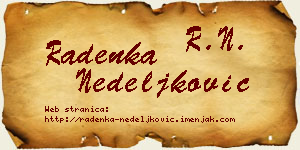 Radenka Nedeljković vizit kartica